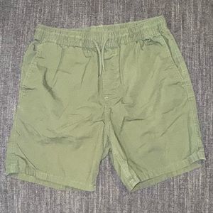 Green Casual Shorts